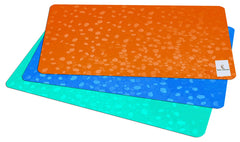 Kuber Industries Diamond Design 3 Pieces PVC Refrigerator/Fridge Multipurpose Drawer Mat Set(Blue, Green and Orange)- CTKTC032405