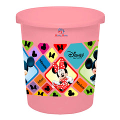 Heart Home Disney Mickey Minnie Print Plastic Dustbin/ Garbage Bin/ Waste Bin, 5 Liters (Pink) -HS_35_HEARTHS17756