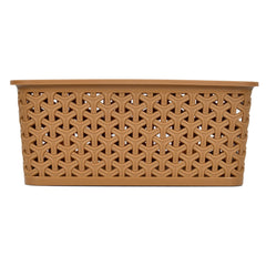 Heart Home Plastic 3 Pieces Small Size Multipurpose Solitaire Storage Basket with Lid (Multi)- CTHH22034