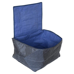 Kuber Industries Travel Duffle Bag For Women Men|Dot Print Large Size Underbed Storage Bag|Polyester Waterproof Wardrobe Organizer|Pack of 2 (Blue)