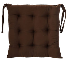 Kuber Industries Chair Pad|Chair Cushion Pad|Chair Cushion Square Chair Pad/Cushion|Quilted Microfiber Fabric|Soft & Comfortable Sitting|Pack of 2 (Brown)