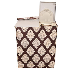 Kuber Industries Knitting Zig Zag Design Cotton Top Load Semi Automatic Washing Machine Cover - Brown (CTKTC05203)