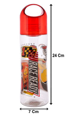 Heart Home Disney Car Printed Plastic Water Bottle For Kids- 700ml, Pack of 2 (Tranasparent)