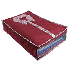 Kuber Industries 3 Layered Quilted 2 Piece Cotton Shirt Cover, Blue and Maroon