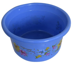 Kuber Industries Bath Tub/Washing Tub|Unbreakable Plastic Tub|Multipurpose Tub For Bathroom|Capicity 25 LTR|BLUE