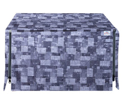 Heart Home PVC 3D Check Printed Microwave Oven Cover, Dustproof Machine Protector Cover,23 LTR. (Grey)-HS43HEARTH26034