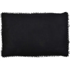 Kuber Industries 4 Piece Cotton Pillow Cover Set-17"x24" (Black) Luxury Pillow Covers-KUBMART03374