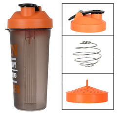 Fun Homes Protein Shaker - 800 ml for Whey Proteins, and Preworkouts, 100% Leak Proof (Orange), Standard