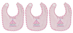 Heart Home Baby Cotton Apron Bibs-Pack of 3 (Pink)-HS43HEARTH25503