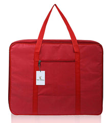 Kuber Industries Small Size Foldable Travel Duffle Bag, Underbed Storage Bag(Red)-Pack of 2 (F_26_KUBMART016803)