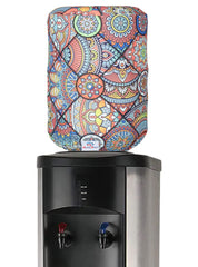 Heart Home Water Dispenser Bottle Cover |Digital Print & Stretchy Polyester Fabric |Bottle Protector with Elastic Closure,20Ltr, (Multicolor)