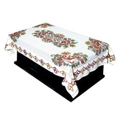 Kuber Industries Cotton 4 Seater Center Table Cover - Cream