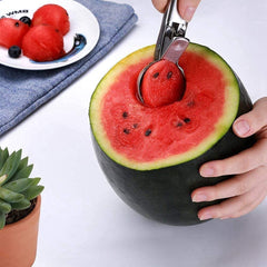 Heart Home Stainless Steel Serving Spoon/Scooper for Ice Cream, Fruit, Cookie with Trigger Release (Silver)