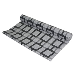 Kuber Industries Kitchen Drawer/Cabinet Shelf Mat|Checks Design With PVC Material|Adjustable Size 10 Mtr Roll (Grey)-CTKTC05363