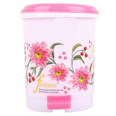 Kuber Industries Floral Design 2 Pieces Plastic Dustbin, 2.5 litres