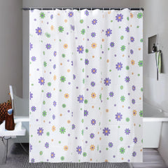 Kuber Industries Soft Texture Bath Curtain|Natural Drape Waterproof Shower Curtain 6 Feet|White
