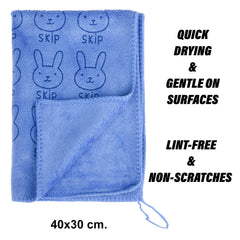 Heart Home Cleaning Towel | Reusable Cleaning Towel for Baby | Duster Towel for Home Cleaning | Skip Cleaning Cloth Towel with Hanging Loop | 30x40 | Pack of 2 | Multi