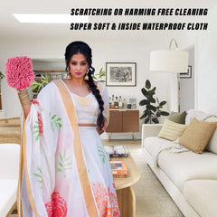 Kuber Industries Chenille Mitts|Microfiber Cleaning Gloves|Inside Waterproof Cloth Gloves|100 Gram Weighted Hand Duster|Chenille Gloves for Car|Glass|Pack of 3 (Multicolor)