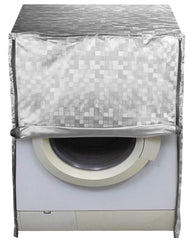 Kuber Industries 3D Square Design PVC Front Load Fully Automatic Washing Machine Cover (Grey) CTKTC33876