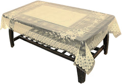 Kuber Industries Floral Design PVC 4 Seater Center Table Cover 40"x60" (Gold) (Model Number: HS_37_KUBMART020512)