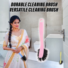 Heart Home Cleaning Brush | Toilet Cleaner Brush | Plastic Pan Brush | Brush for Cleaning Washroom | Bathroom Brush | Toilet Brush | Pack of 3 | Assorted