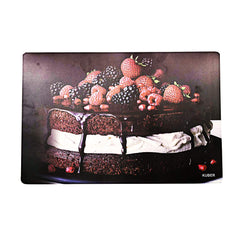 Kuber Industries Leaf Design Combo PVC 3 Pieces Fridge Mats, 2 Piece Handle Cover and 1 Piece Fridge Top Cover(Maroon)