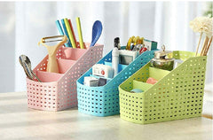 Heart Home 1 Piece Plastic Multipurpose Storage Basket for Bathroom, Kitchen, Office (Multi) - (CTHH010682)