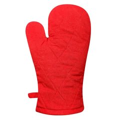 Heart Home Cotton Microwave Oven Gloves, Set of 4 (Red)-HS43HEARTH26087