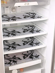 Kuber Industries Birds Design 6 Piece PVC Refrigerator Mat Set - Multicolour