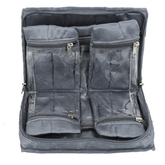 Heart Home Satin Beads Design Jewellery Pouch Cum Makeup Organiser Kit (Grey) HEART2892