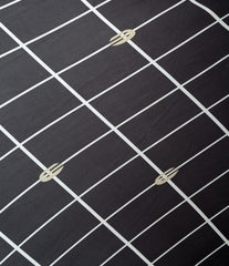 Kuber Industries Check Printed Stretchable, Non-Slip Polyster Single Seater Sofa Cover/Slipcover/Protector with Foam Stick (Grey)-50KM01393,Standard