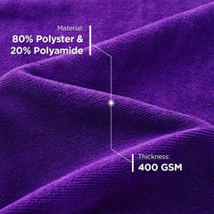 Kuber Industries Microber Cleaning Cloth (40cmX60cm) 400 GSM - Super Absorbent, Quick-Dry, Lint & Scratch Free | Multipurpose Wash Cloth for Kitchen, Window, Cars, SS Silverware | Purple (Pack of 3)
