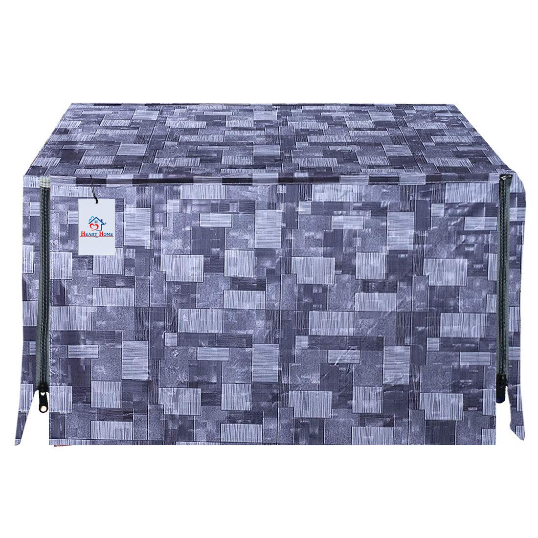 Heart Home 3D Checkered Design PVC Microwave Oven Full Closure Cover for 23 Litre (Grey)-HEART9964