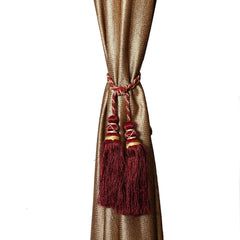 Kuber Industries Polyester 2 Pieces Curtain Tie Back Tassel Set (Maroon) CTKTC33500