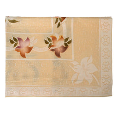 Heart Home Flower Printed Home Decorative Luxurious 4 Seater Cotton Center Table Cover/Table Cloth, 40"x60" (Autunm Orange)-44HH058