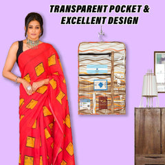 Kuber Industries Document Holder | PVC Zig-Zag Design Document Organizer | Double Sided Document Holder for Home | 7 Small Pocket with 3 Zipper | Cream