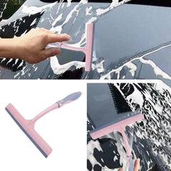 Kuber Industries Kitchen Wiper|Plastic Kitchen Slabs Wiper|Wiper for Cleaning Slabs with Detachable Handle|Ideal for Windows|Glass & Car Windshield|Pack of 2 (Pink)