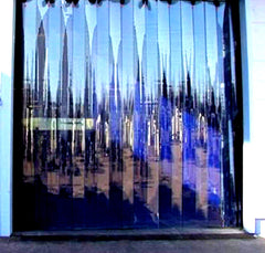 Kuber Industries PVC Plastic 3 Strips Transparent 0.50 mm AC Door Curtain (Width-54 Inches X Height-96 Inches, 8 Feet)