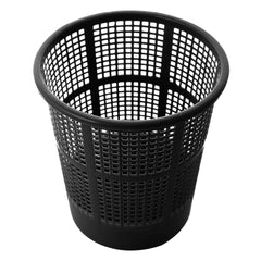 Kuber Industries Mesh Design Plastic Dustbin, Garbage Bin For Home, Kitchen, Office, 5Ltr.- Pack of 3 (Black)-47KM0777