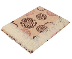 Kuber Industries Cairy Design PVC 4 Seater Centre Table Cover - Cream