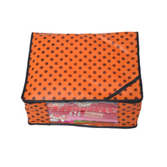 Kuber Industries 6 Piece Designer Non Woven Saree Cover Set, Orange