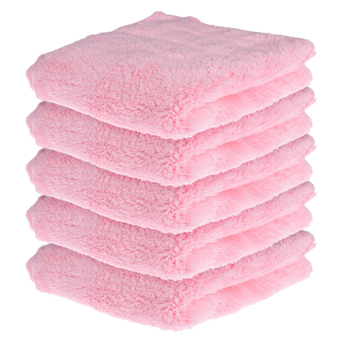 Heart Home Cleaning Towel | Reusable Cleaning Cloths for Kitchen | Duster Towel for Home Cleaning | 350 GSM Cleaning Cloth Towel for Car | Bike | 30x60 | Pack of 5 | Light Pink