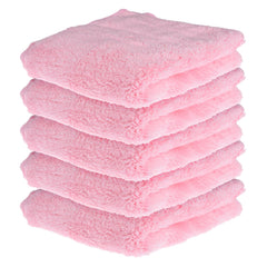 Heart Home Cleaning Towel | Reusable Cleaning Cloths for Kitchen | Duster Towel for Home Cleaning | 350 GSM Cleaning Cloth Towel for Car | Bike | 30x60 | Pack of 5 | Light Pink