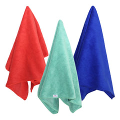 Heart Home Cleaning Cloths|Microfiber Highly Absorbent Wash Towels for Kitchen,Car,Window,24 x 16 Inch,Pack of 3 (Assorted)