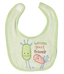 Heart Home Unisex Baby Cotton Super Bib, Baby Bib, Washable, Stain And Odor Resistant-Pack of 2 (Yellow)-HS43HEARTH25508