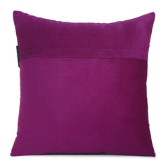 Heart Home Cushion Cover|Sofa Cushion Covers|Circle Print Sitting Cushion Cover|Velvet Cushion Filler|16x16 Inch|Set of 5 (Purple)