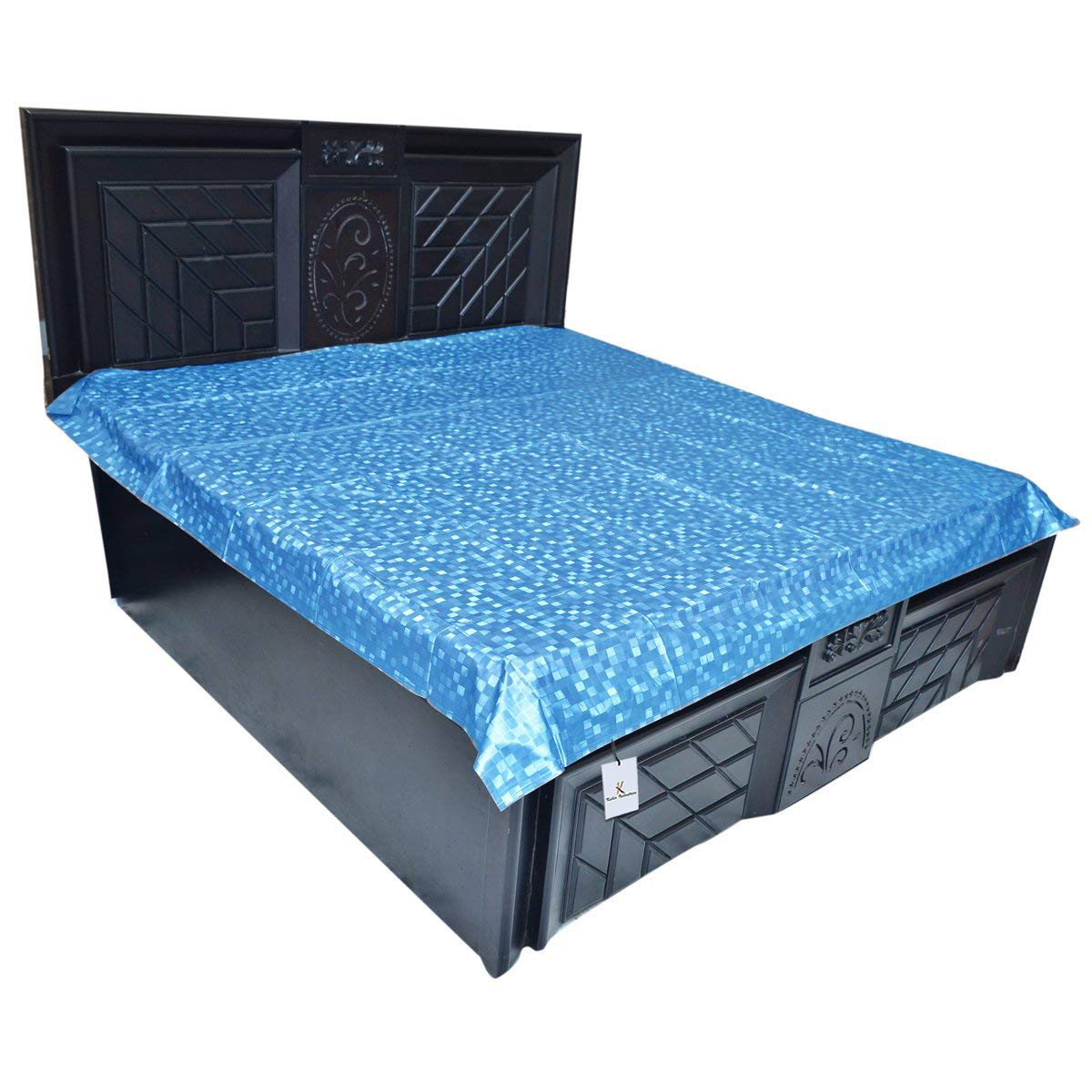 Kuber Industries Baby Plastic Sheet/Mattress Protector Sheet,Waterproof Bedsheet (6.5 Ft x 6.5 Ft) Plastic/PVC (Blue) (VARSSAKMT0103)