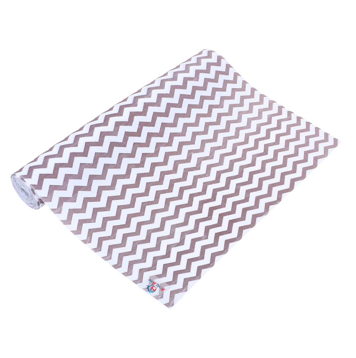 Heart Home Shelf Liner | EVA Kitchen Cabinet Shelf Mat | Anti-Slip Bathroom Mat | Fridge Mat | Table Mat | Zig Zag Design Wardrobe Mat | 1.5 Meter | Brown