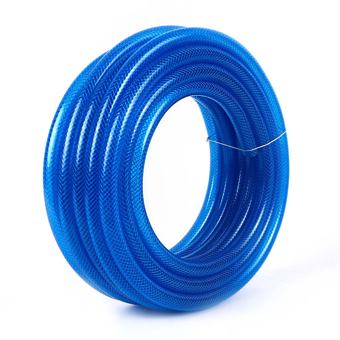 Kuber Industries Basic PVC with Nylon Braided Water Pipe 10 Meter|Multi-Utility Water Pipe for Garden, Car Cleaning & Pet Cleaning|Heavy Duty & Leak Proof Hose Pipe|Blue |