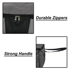 Heart Home Rexine Underbed Storage Bag/Cloth Organizer For Store Clothes, Quilts, Comforters With & Handle Pack of 2 (Grey) 54HH4293.